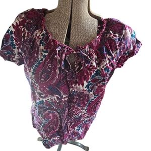 BASIC EDITIONS Women's Paisley Print Top - Multicolor